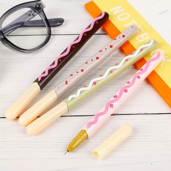 Biscuit Gel Pen Cute Lifelike Biscuit Stick Kawaii Cookie Gel Pen - Image 2