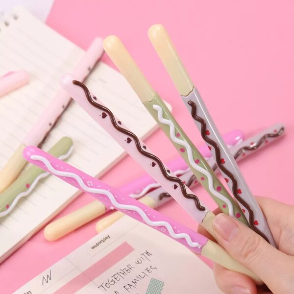 Biscuit Gel Pen Cute Lifelike Biscuit Stick Kawaii Cookie Gel Pen