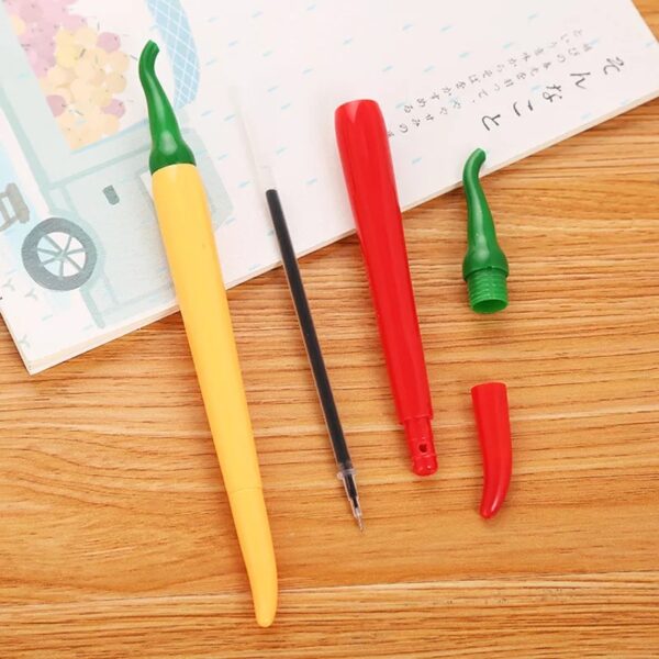 Chili Paprika Cute Cartoon Kawaii Chili Paprika Vegetables Pen Creative School Office Gel Pens Gift Supplies Stationery