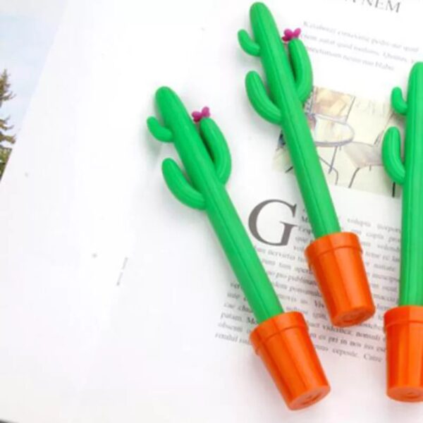 Cactus Cute Kawaii Cactus Ornaments Bonsai Potted Plant Gel Pen Office School Supplies Stationery - Image 4