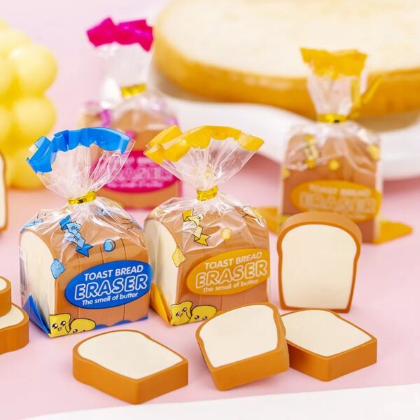 4 Pcs Bread Erasers - Image 5