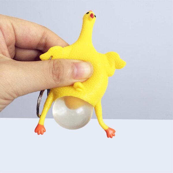 Squeeze Chicken Laying Egg Chicken Toys With Key Chain - Image 2