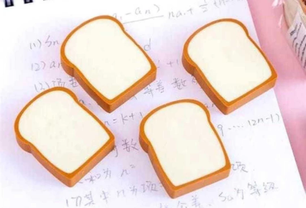 4 Pcs Bread Erasers Simple - Image 4