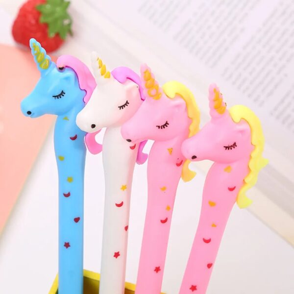 UNICORN Cartoon Star Spot Unicorn 0.5mm Black Signature Pen Student Writing Gel Pen Cartoon Printing Office Stationery - Image 2