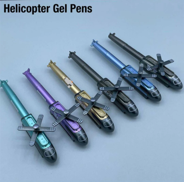 HELICOPTER Creative Helicopter Metal Gel Pen 0.5mm Writing Novelty Kids Toys Stationery Rs 220 - Image 3