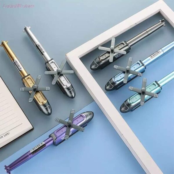 HELICOPTER Creative Helicopter Metal Gel Pen 0.5mm Writing Novelty Kids Toys Stationery Rs 220 - Image 5