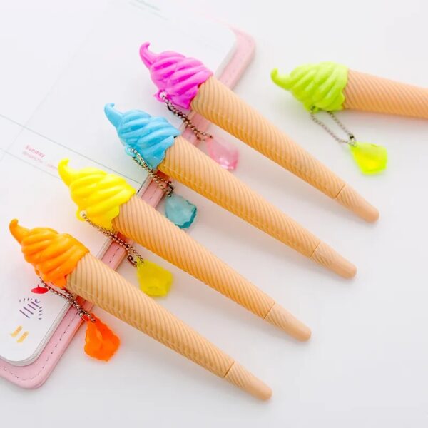 ICE CREAM mixed Cute Creative Ice Cream Gel Pen Children Student Stationery School Supplies Gift Prize Office - Image 2