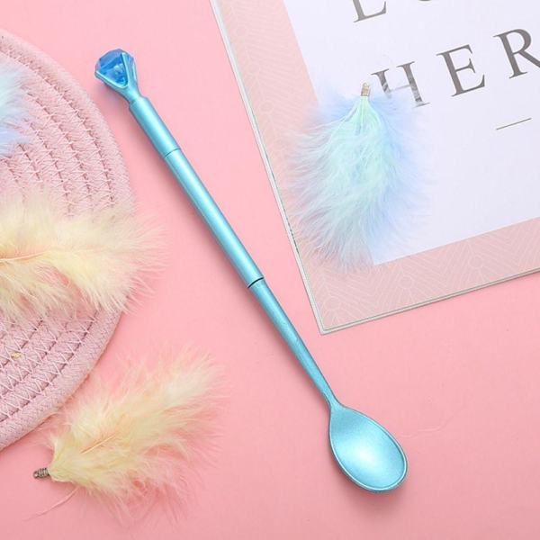 KITCHEN Piese Lytwtw's Stationery Kawaii Diamonds Cute Lovely Candy Comb Spoon Gel Pen Office Creative Gift Sweet Pretty Funny Pens - Image 6