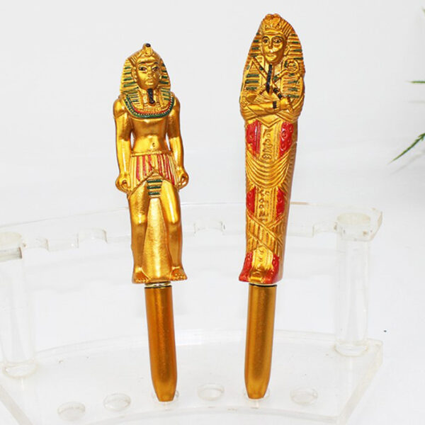 Egyptian Pharaoh Blue Ink Ballpoint Pen Hot Stamping Mummy Writing Ballpoint Pen - Image 3