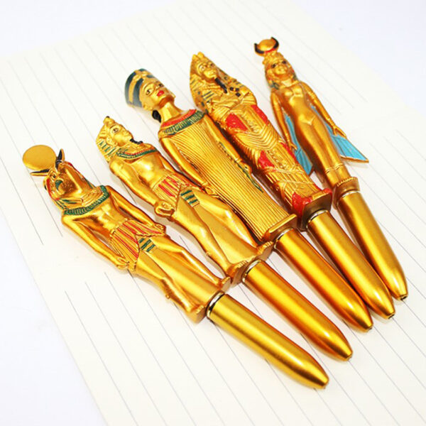 Egyptian Pharaoh Blue Ink Ballpoint Pen Hot Stamping Mummy Writing Ballpoint Pen - Image 4