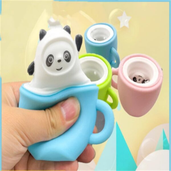 Funny Squishy Cute Antistress Squeeze Rising Toys Mouse Cup Emoji Puppet Toy