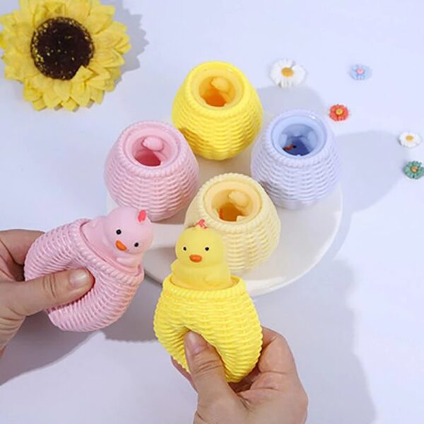 Funny Squishy Cute Antistress Squeeze Rising Toys Mouse Line Design Duck Puppet Toy - Image 3