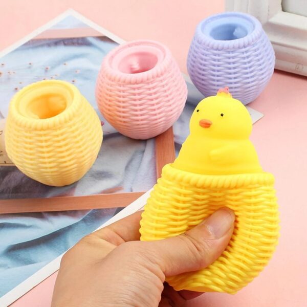 Funny Squishy Cute Antistress Squeeze Rising Toys Mouse Line Design Duck Puppet Toy