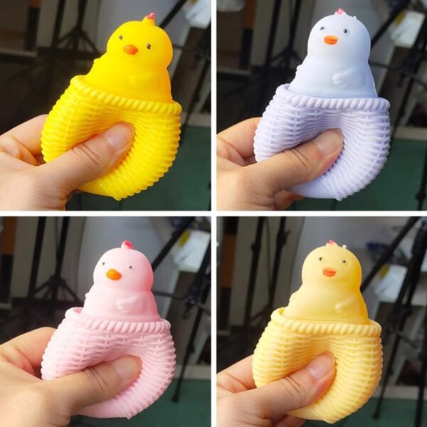 Funny Squishy Cute Antistress Squeeze Rising Toys Mouse Line Design Duck Puppet Toy - Image 5