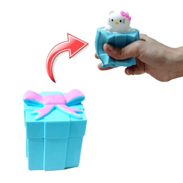 Funny Squishy Cute Antistress Squeeze Rising Toys Mouse Gift Box Cat Puppet Toy - Image 2