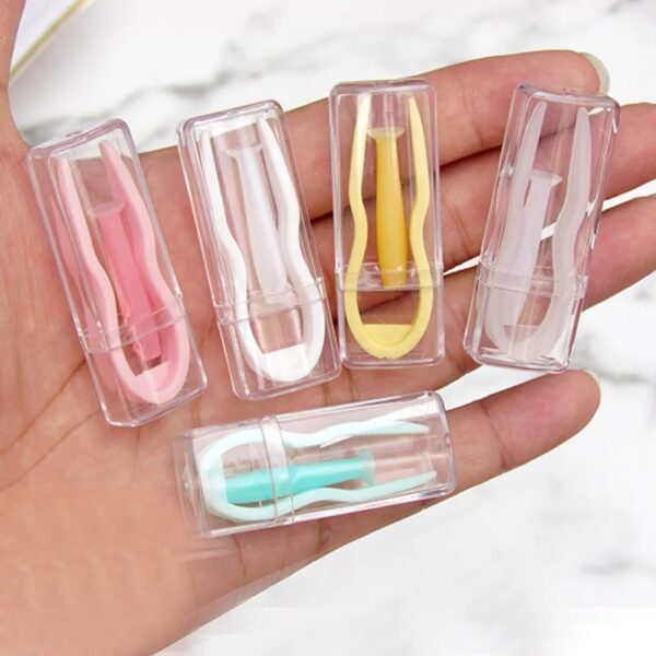 Contact Lens Case Applicator Colour Box Remover Set Wearing Stick Inserter Soft Tip Tweezers Hygienic Case Makeup Tool Glass Colur