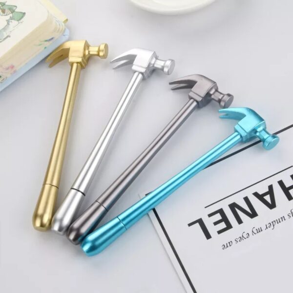 HARDWARE Metallic Hammer Tools Stationery Creative Gel Pen Simulation School Office Supply Cute Kawaii Funny Gift Prize - Image 6