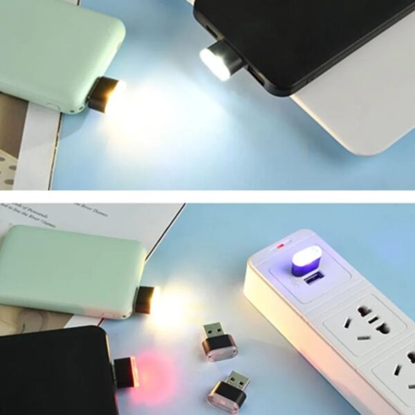 Mini Portable LED Book Lights USB Extender Multi-function Plug-and-Play Reading Lamp Power Bank PC - Image 2