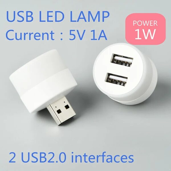 Mini Portable LED Book Lights USB Extender Multi-function Plug-and-Play Reading Lamp Power Bank PC - Image 3