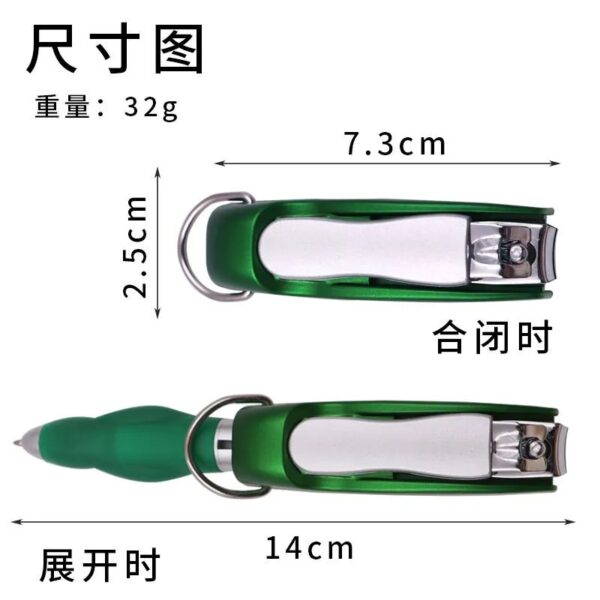 NAIL CLIPPERS Protable Key Chain Ballpoint Pen Folding Metal Nail Clippers Ballpoint Pens - Image 3