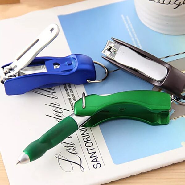 NAIL CLIPPERS Protable Key Chain Ballpoint Pen Folding Metal Nail Clippers Ballpoint Pens - Image 7