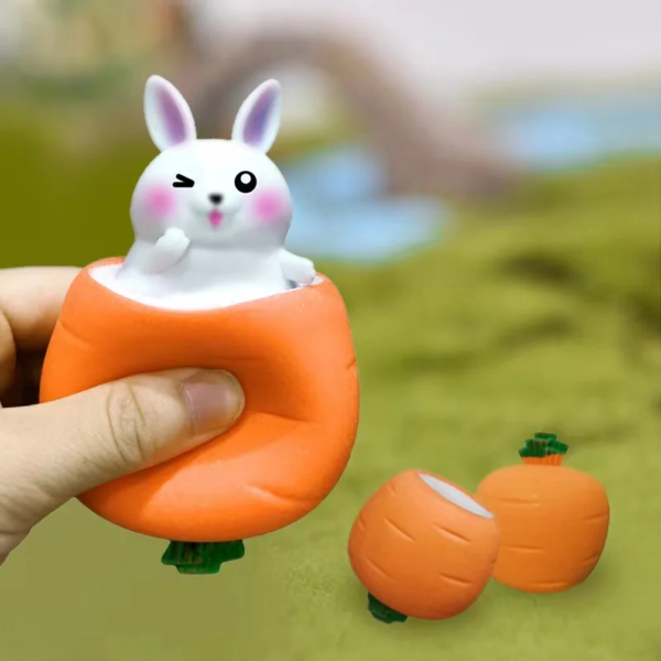 Funny Squishy Cute Antistress Squeeze Rising Toys Mouse Carrot Rabbit Puppet Toy - Image 4