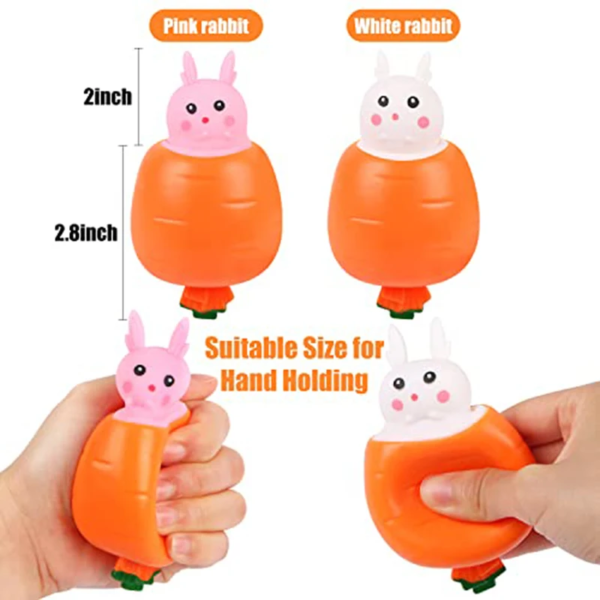 Funny Squishy Cute Antistress Squeeze Rising Toys Mouse Carrot Rabbit Puppet Toy - Image 5