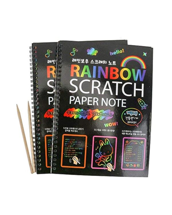 Rainbow Scratch Book Plain