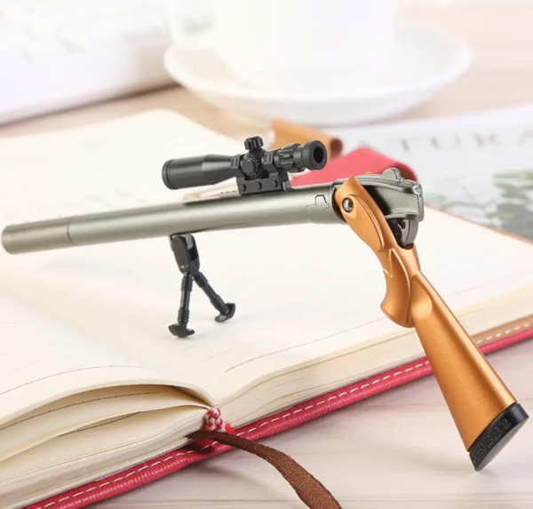 SNIPER RIFIAL SMALL Novelty Rifle Gun Shaped Gel Pen for Boys Kids Toy Gun Pen as School Prize - Image 3