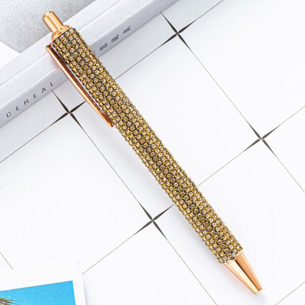 Stone Sequin Glitter Sequin Crystal Pen 0.5mm Black refill Ballpoint Pen Office Stationery