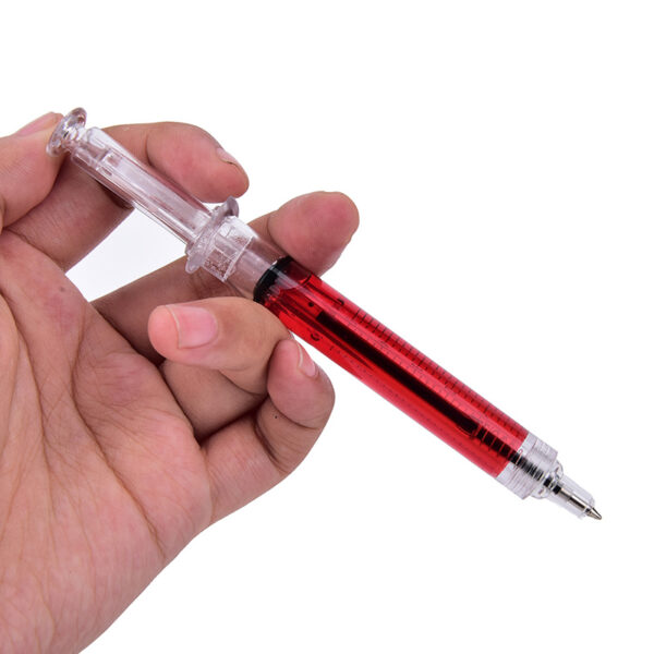 INJECTION Syringe Injection Shape Ballpen Doctor Nurse Gift Liquid Pen Ballpoint - Image 4