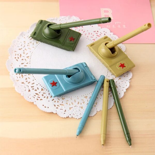 TANK 1 Pcs Novel Creative Weapons Tank Modeling Gel Pen Escolar Office Kawaii Stationery Gifts School Kids Toy Neutral Pens