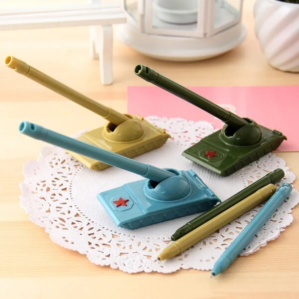 TANK 1 Pcs Novel Creative Weapons Tank Modeling Gel Pen Escolar Office Kawaii Stationery Gifts School Kids Toy Neutral Pens - Image 5