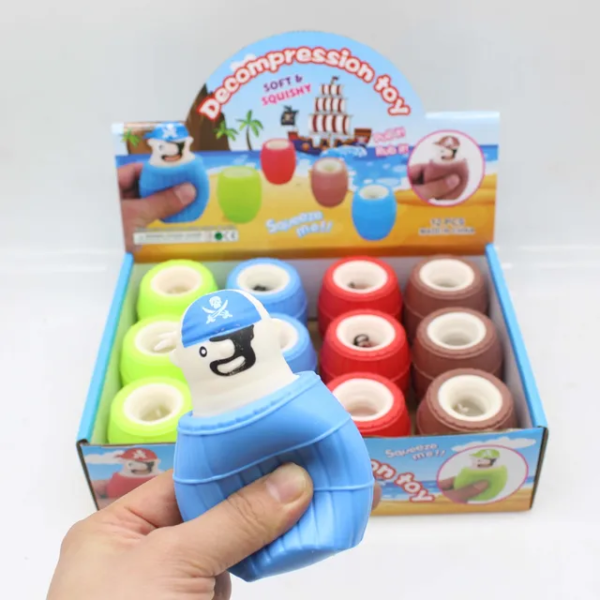 Funny Squishy Cute Antistress Squeeze Rising Toys Mouse Thief Barrel Puppet Toy