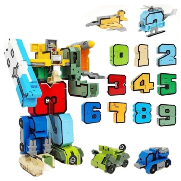 Transformation Number Robot Deformation Figures City DIY Creative Building Blocks Sets - Image 6