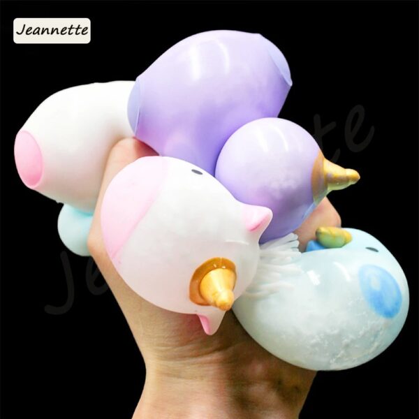 Unicorn Glowing Stress Balls Toy Antistress Relief and Anxiety Relief Fidget Ball Toy Squishy Funny Gift Random Color - Image 2