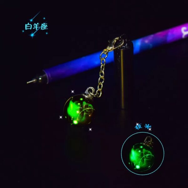 ZODEC Stationery Constellation Noctilucent Pendant Black Student Neutral Cute Kawaii Signature Lovely Pendant Gel Pen - Image 3