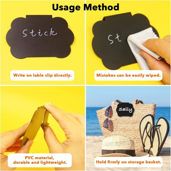 06Pcs Black Stickers - Image 4