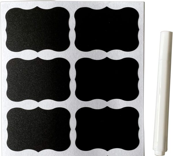 06Pcs Black Stickers - Image 6