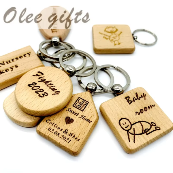 Customized Keychain (Wooden) Shape - Image 2