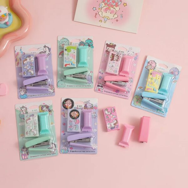 Stapler Highlighter Set with Staplers Pins Box - Image 3