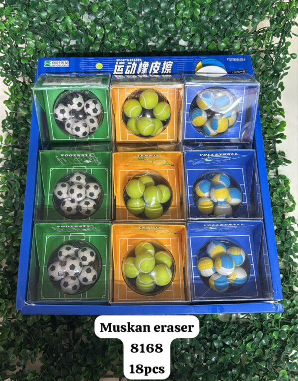 Ball Erasers Tennis Football Volly