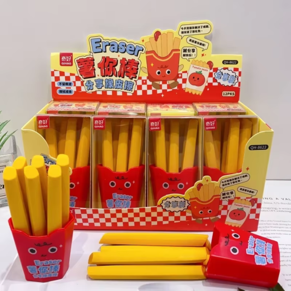 1 Box French Fries Shape Erasers - Image 5