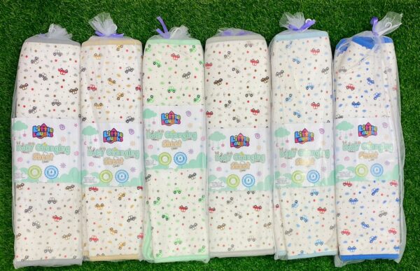 02 Pcs Baby Changing Sheet (Different Sizes)