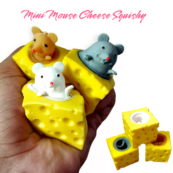 Mini Funny Squishy Cute Antistress Squeeze Rising Toys Mouse Cheese Mouse Puppet Toy