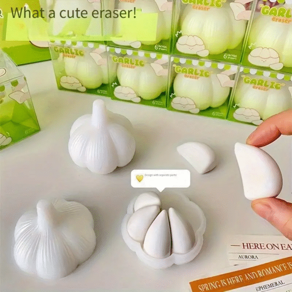 01 Set 06PCs Garlic Erasers - Image 4