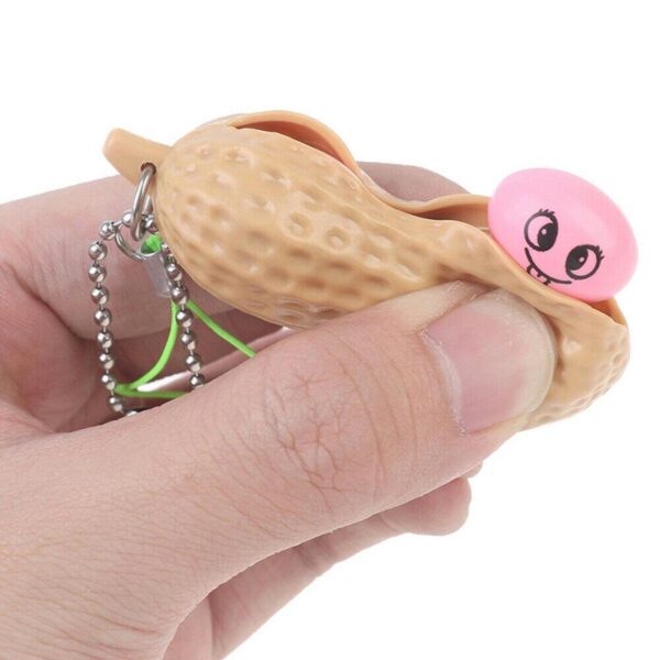 Funny Peanut Beans Squishy Squeeze Peas Edc Fidget Toys Pendants Keychain Stress Relief - Image 4